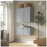 RTA Solid Wood Shaker Gray Wall Cabinet for Kitchen Bathroom & Laundry Storage